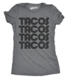 Womens Tacos Tacos Tacos Tshirt Funny Retro Tee For Ladies