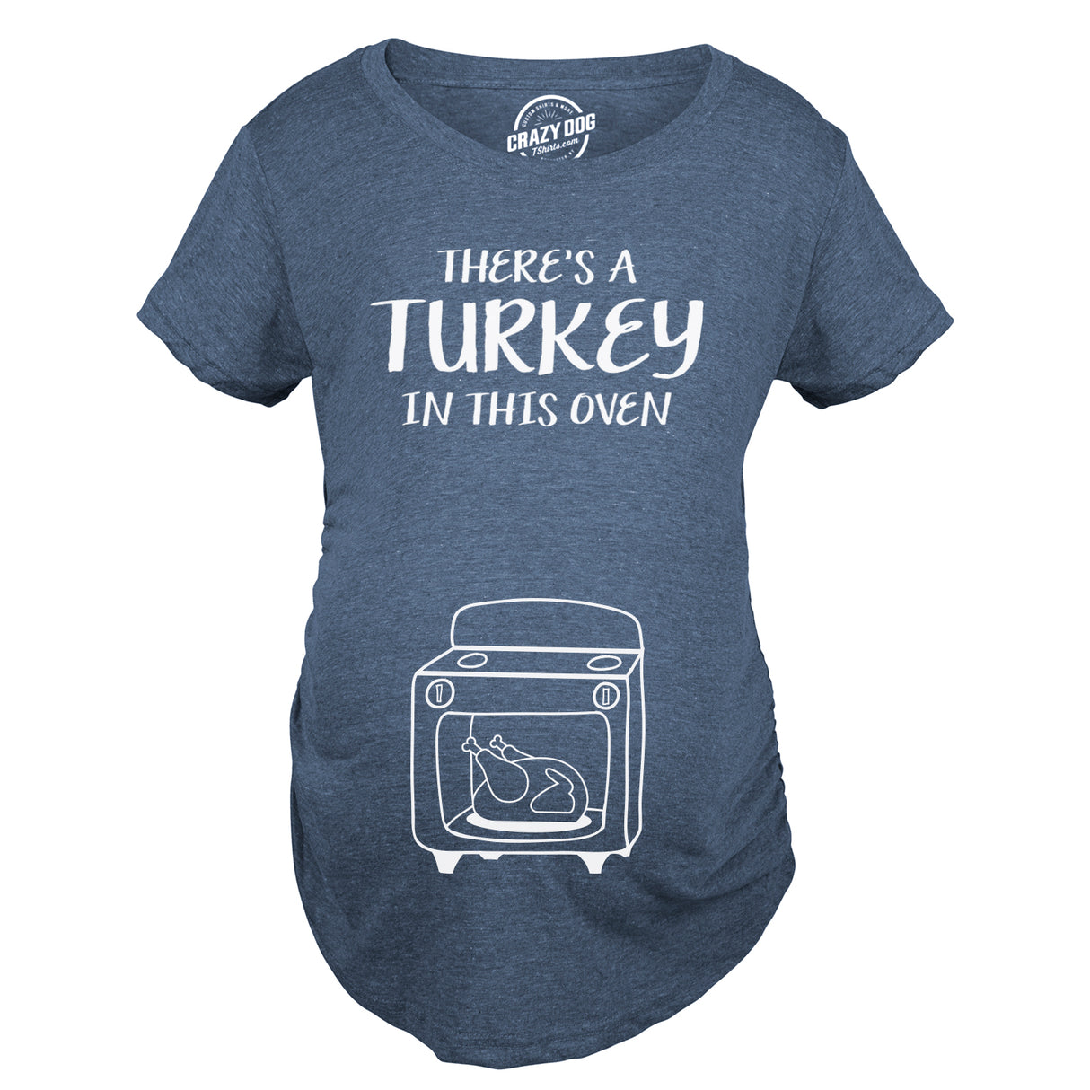 Maternity Theres A Turkey In This Oven Pregnancy Tshirt Funny Thanksgiving Tee