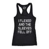 Womens I Flexed and the Sleeves Fell Off Tank Top Funny Sleeveless Workout Tee