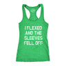 Womens I Flexed and the Sleeves Fell Off Tank Top Funny Sleeveless Workout Tee