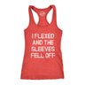 Womens I Flexed and the Sleeves Fell Off Tank Top Funny Sleeveless Workout Tee