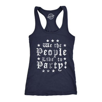 Womens Tank We The People Like To Party Tanktop Funny 4th of July Drinking Tee For Ladies