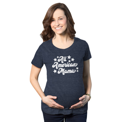 Maternity All American Mama Tshirt Cute 4th Of July Pregnancy Tee