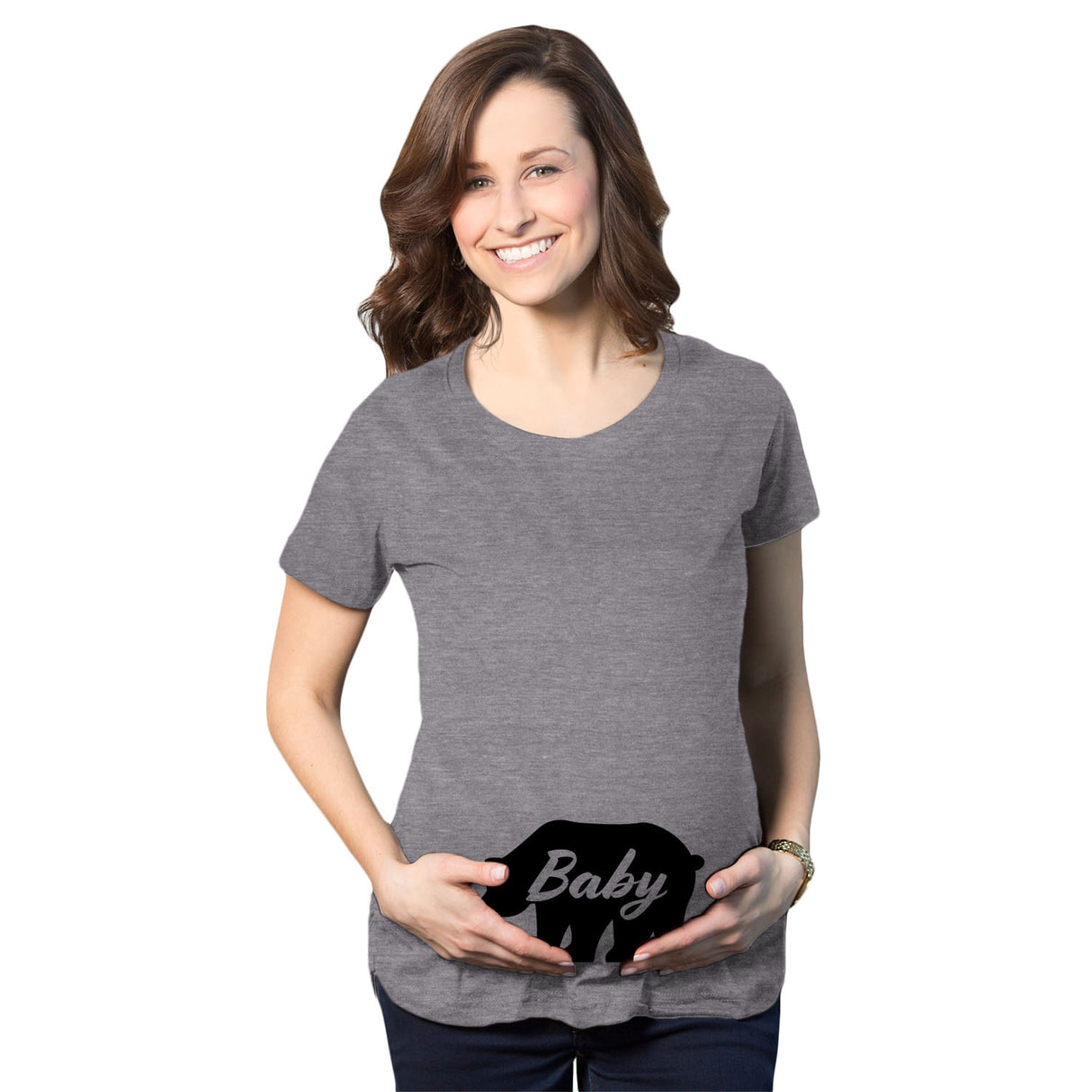 Maternity Baby Bear Tshirt Cute Adorable Pregnancy Tee For Expecting Mother