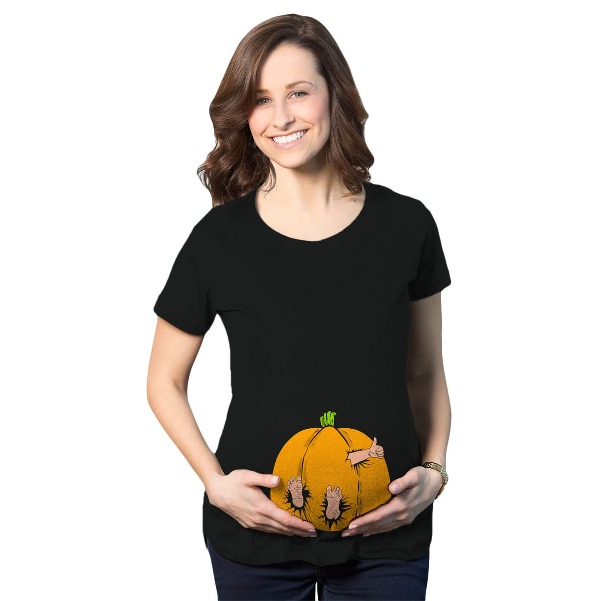 Maternity Pumpkin Baby Pregnancy Tshirt Cute Fall Halloween Jack O Lantern Tee