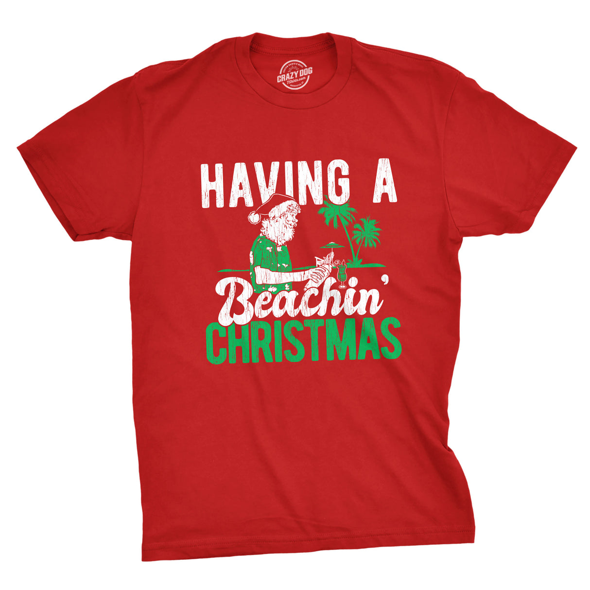 Having A Beachin Christmas Men's Tshirt