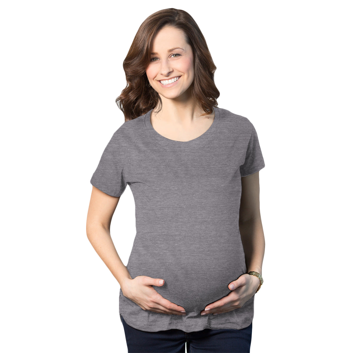 Comfortable 3 Pack Maternity Shirts Blank Pregnancy Shirts Plain Fitted Tees