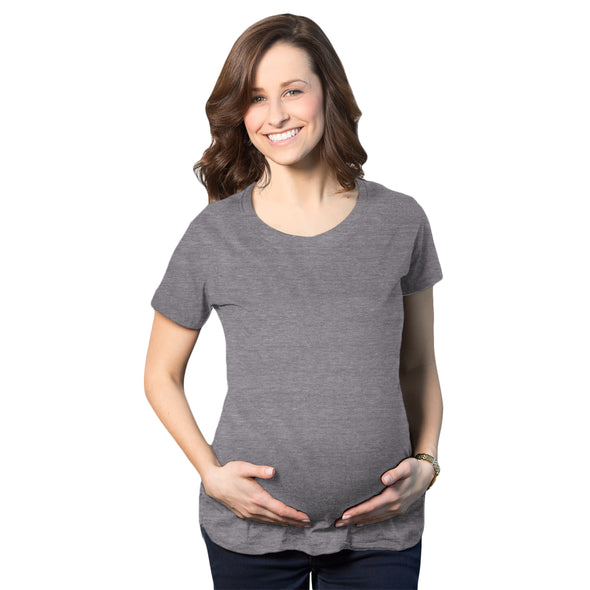 Womens Maternity Shirt Pregnancy Tee Plain Blank Announcement New Baby Bump Top