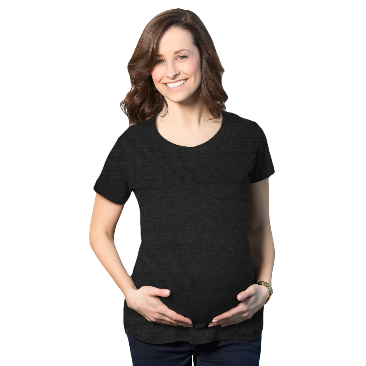 Comfortable Womens Maternity Shirts Blank Pregnancy Shirts Plain Fitted Tees