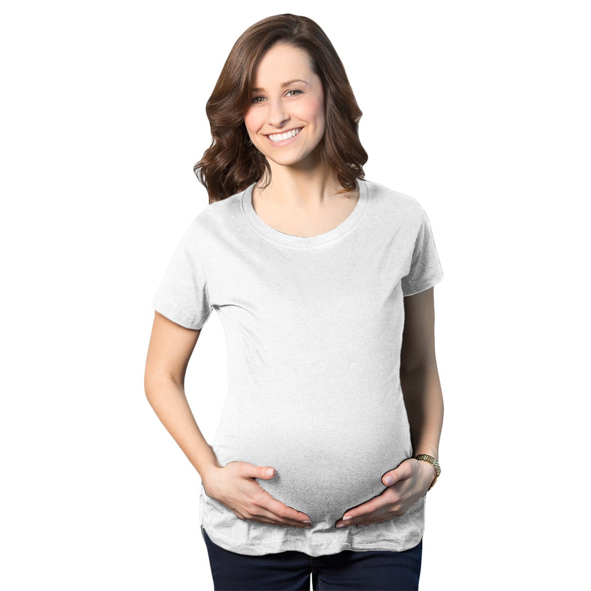 Comfortable 3 Pack Maternity Shirts Blank Pregnancy Shirts Plain Fitted Tees