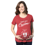 Maternity Bumps First Christmas Ornament New Baby T Shirt Pregnancy Tee For Mom