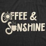 Womens Coffee And Sunshine Tshirt Cute Tee For Ladies