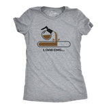 Womens Coffee Loading Tshirt Funny Coffee Computer Loading Screen Tee