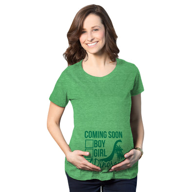 Maternity Coming Soon: Dinosaur Pregnancy Tshirt Funny Jurassic Tee For Belly Bump