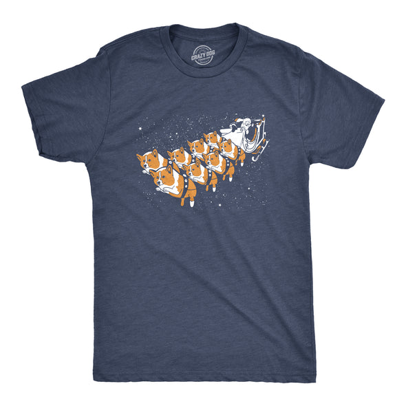 Corgi Sleigh Men's Tshirt