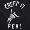 Womens Creep It Real Tshirt Funny Skeleton Halloween Shaka Tee