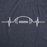 Mens Football Heart Rate Tshirt Funny Sunday Gameday Tee