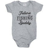 Creeper Future Fishing Buddy Baby Bodysuit Funny Outdoor Sport Shirt