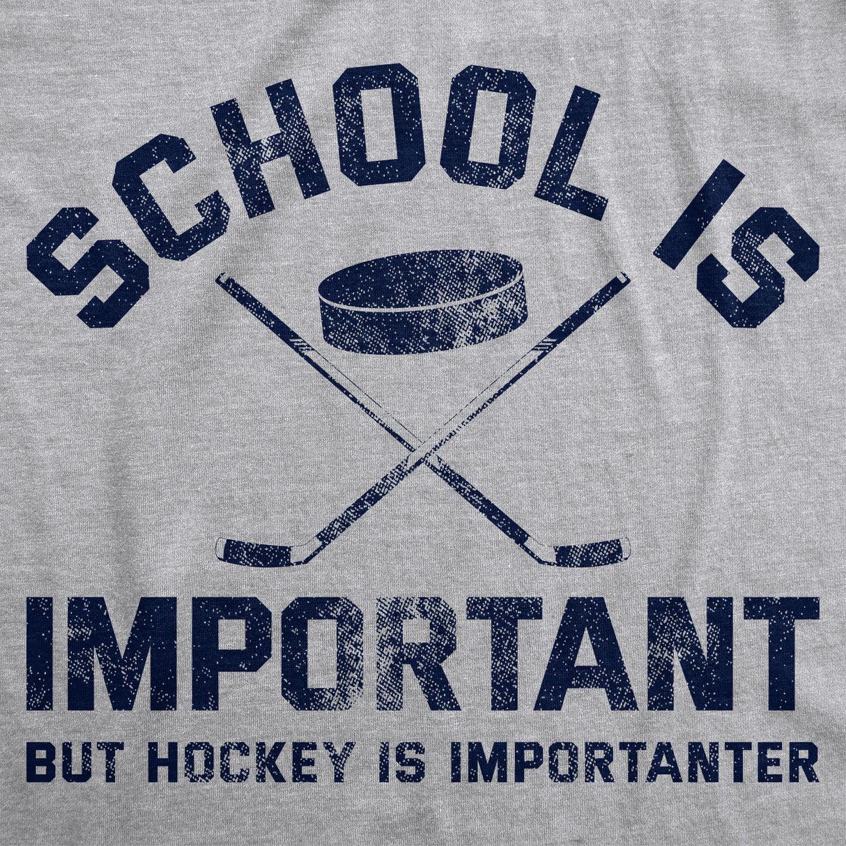 School Is Important But Hockey Is Importanter Men's Tshirt