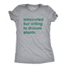 Womens Introverted But Willing To Discuss Plants Tshirt Funny Gardening Tee