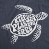 Womens Keep The Sea Plastic Free Tshirt Cute Sea Turtle Earth Day  Tee