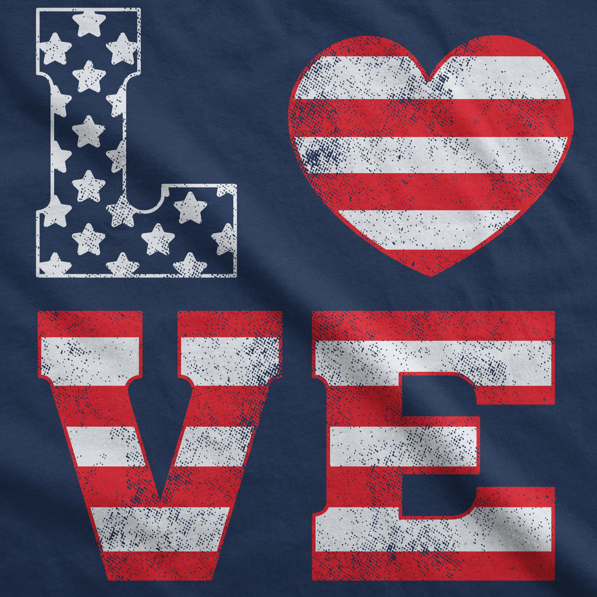 Womens Tank Love American Flag Tanktop Cute Patriotic Red White and Blue Shirt