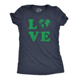 Womens Love Planet Earth Tshirt Cute Environmental Awareness Tee