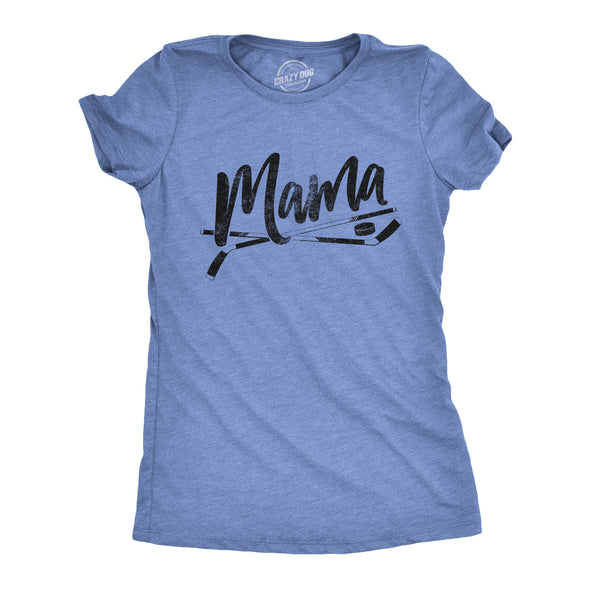 Womens Hockey Mama Tshirt Cute Pee Wee Sports Mom Tee