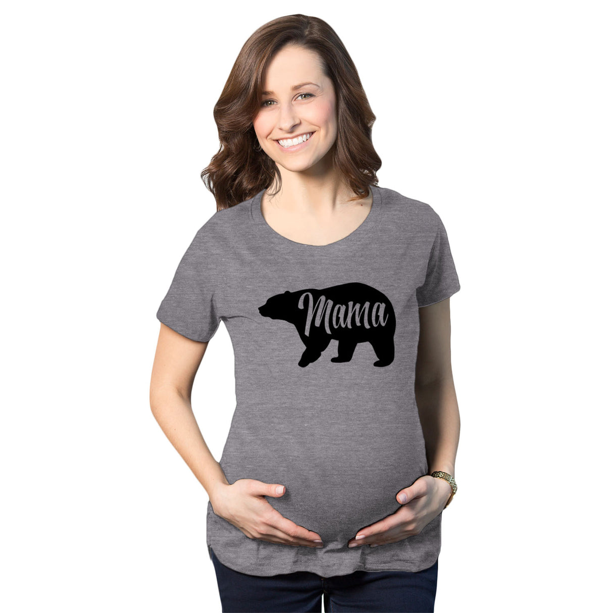 Maternity Mama Bear Funny Pregnancy T shirt Novelty Gift for Mom Mothers Day