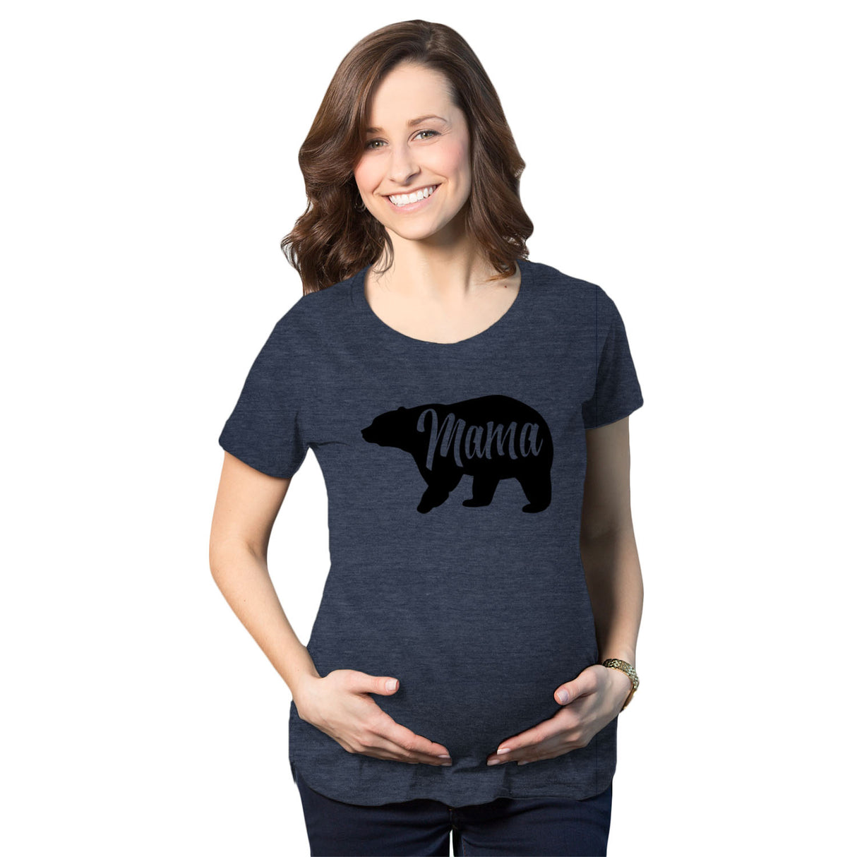 Maternity Mama Bear Funny Pregnancy T shirt Novelty Gift for Mom Mothers Day