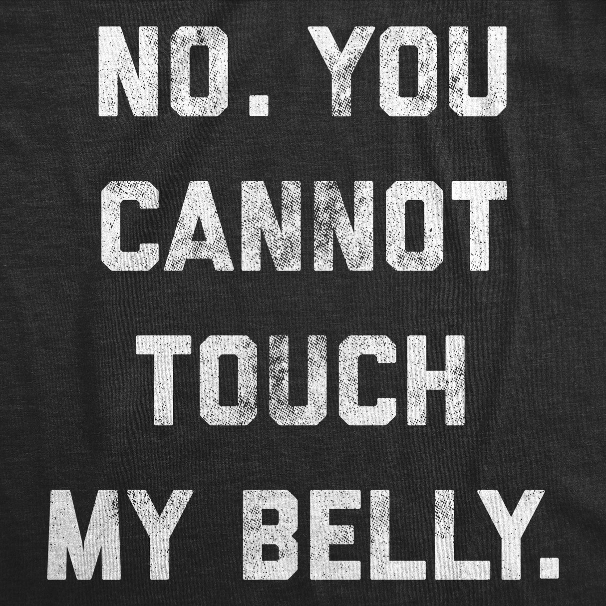 Maternity No. You Cannot Touch My Belly Pregnancy Tshirt Funny Baby Bump Tee