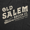 Womens Old Salem Broom Co Tshirt Funny Halloween Witch Tee