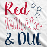 Maternity Red White And Due Pregnancy Tshirt Cute Patriotic Baby Tee For Baby Bump