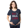 Maternity Red White And Due Pregnancy Tshirt Cute Patriotic Baby Tee For Baby Bump