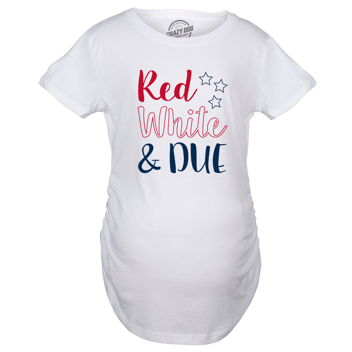 Maternity Red White And Due Pregnancy Tshirt Cute Patriotic Baby Tee For Baby Bump