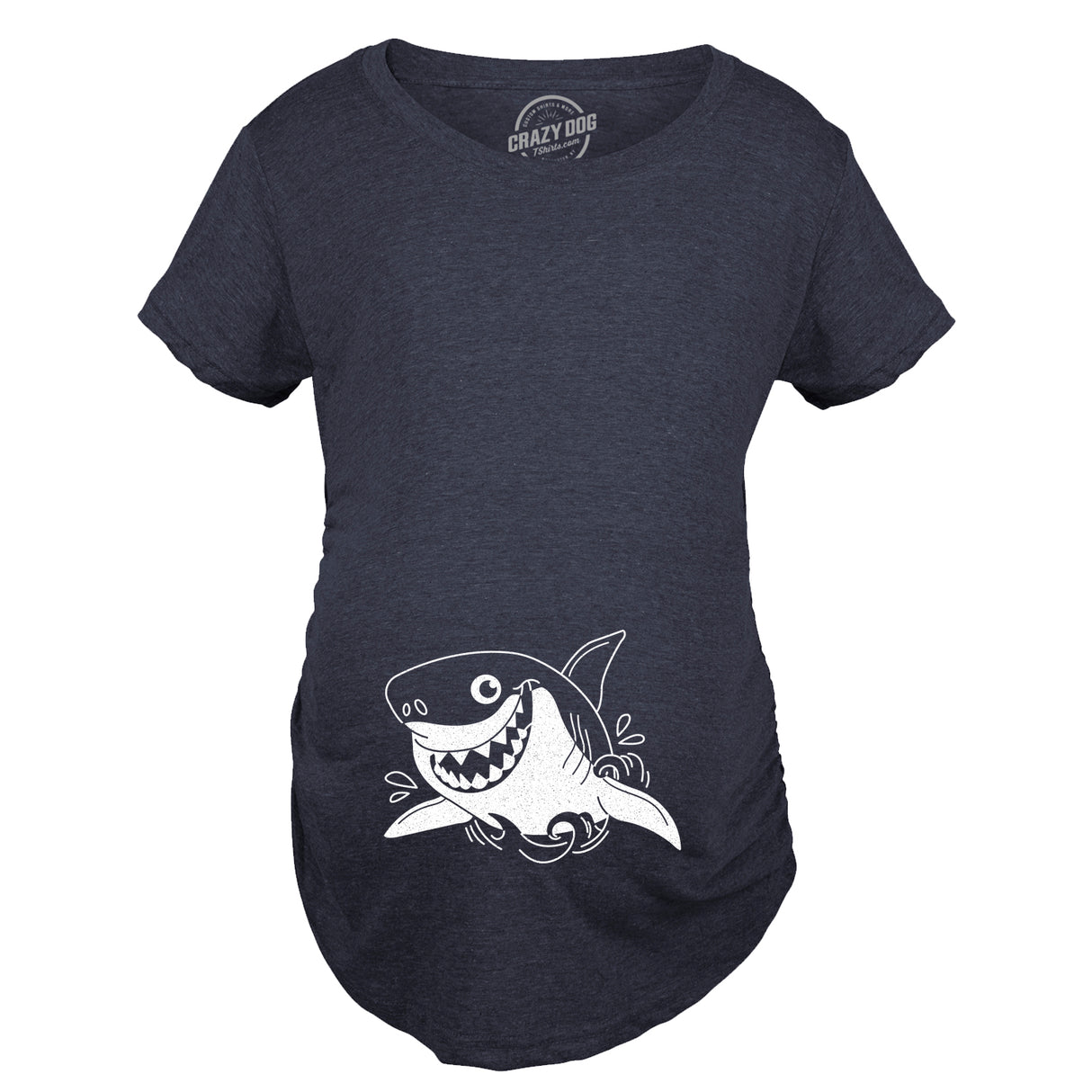 Maternity Smiling Shark Tshirt Funny Occean Fish Vacation Tee