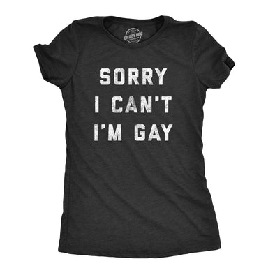 Womens Sorry I Cant Im Gay Tshirt Funny LGBT Pride Tee