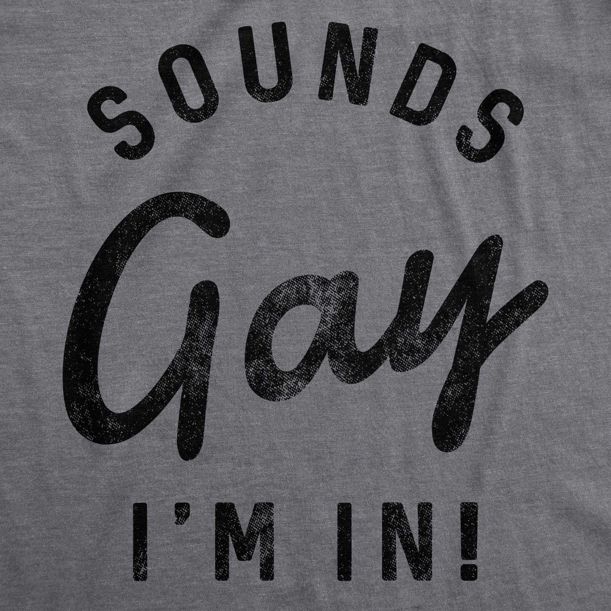 Mens Sounds Gay Im In T Shirt Funny LGBT Pride Parade Party Tee