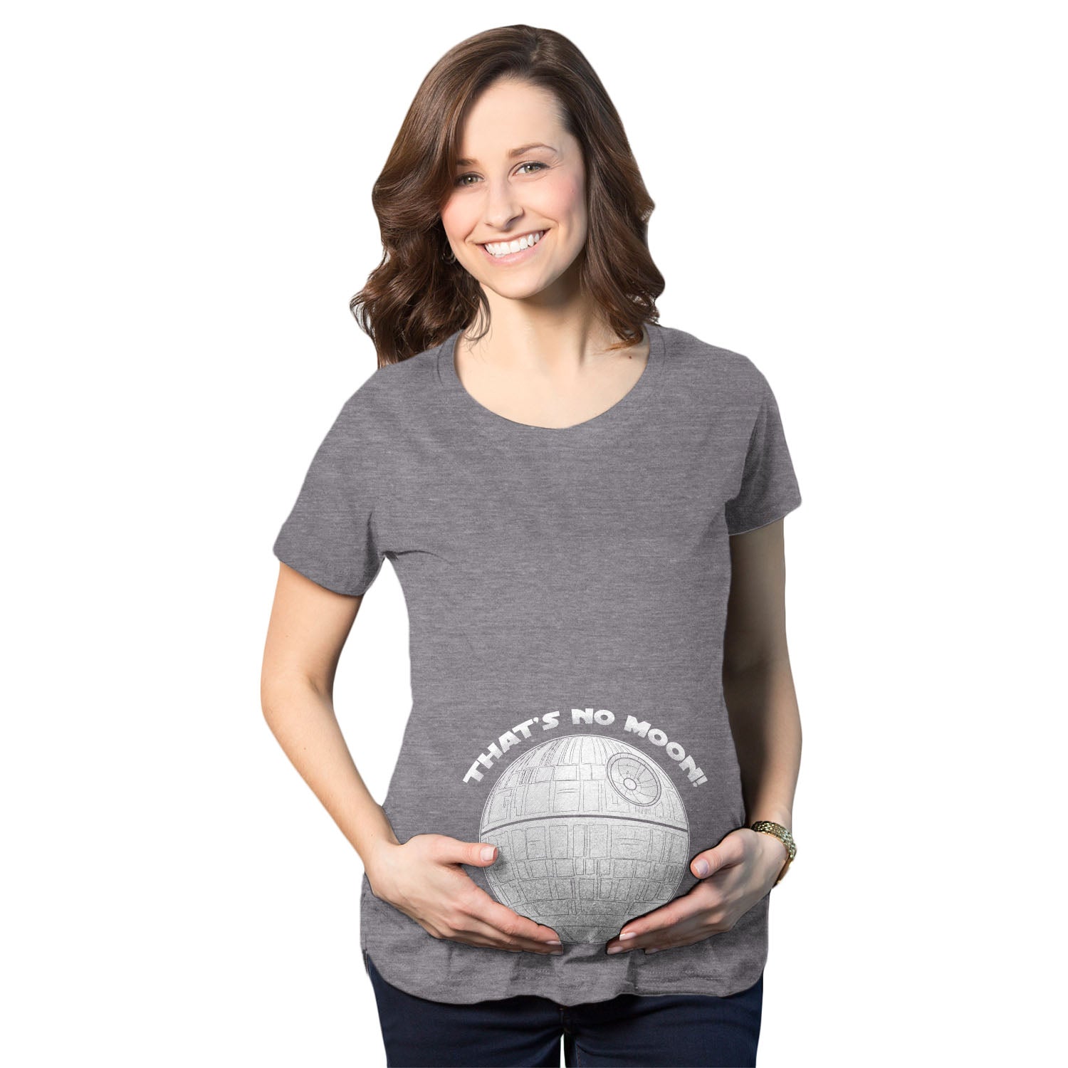 Maternity Thats No Moon Cute T Shirt Funny Pregnancy Announcement Baby –  Nerdy Shirts