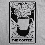 Womens Coffee Tarot Card Tshirt Funny Morning Cup Fortune Teller Tee