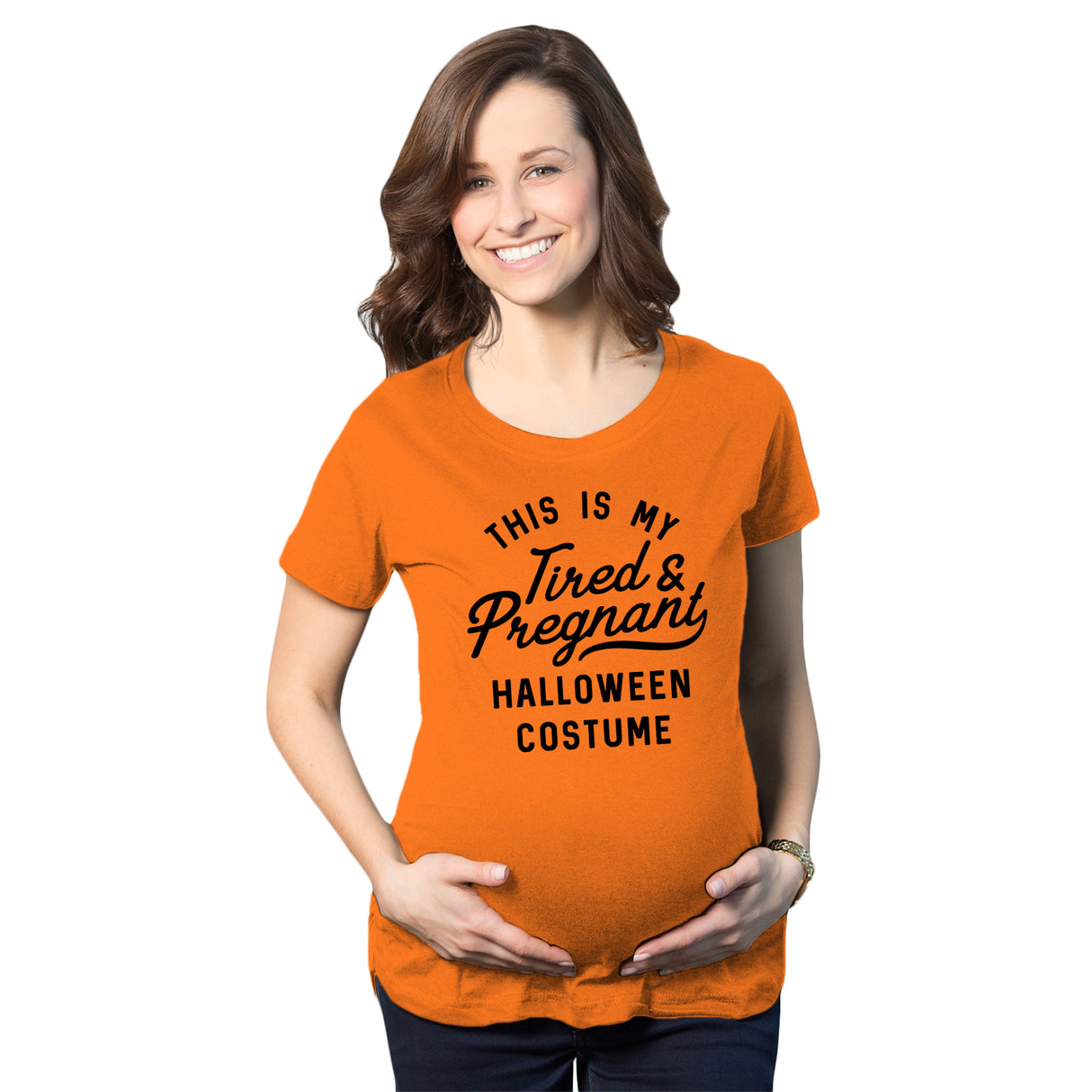 Maternity This Is My Tired And Pregnant Halloween Costume Tshirt
