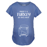 Maternity Theres A Turkey In This Oven Pregnancy Tshirt Funny Thanksgiving Tee