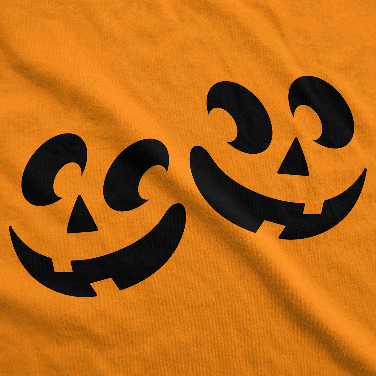 Maternity Twin Pumpkin Faces Tshirt Cute Halloween Jack-O-Lantern Pregnancy Tee