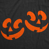 Maternity Twin Pumpkin Faces Tshirt Cute Halloween Jack-O-Lantern Pregnancy Tee