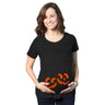 Maternity Twin Pumpkin Faces Tshirt Cute Halloween Jack-O-Lantern Pregnancy Tee