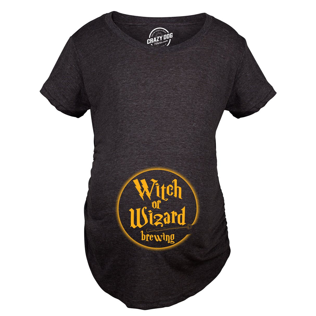 Maternity Witch Or Wizard Brewing Tshirt Funny Halloween Pregnancy Tee