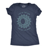 Womens Live By The Sun Love By The Moon Cool Beach Tee Vacation T Shirt