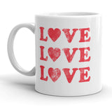 Love Love Love Mug Cute Valentines Day Coffee Cup - 11oz