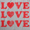 Womens Love Love Love Hearts Tshirt Cute Valentines Day Tee