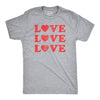 Love 3 Hearts Men's Tshirt